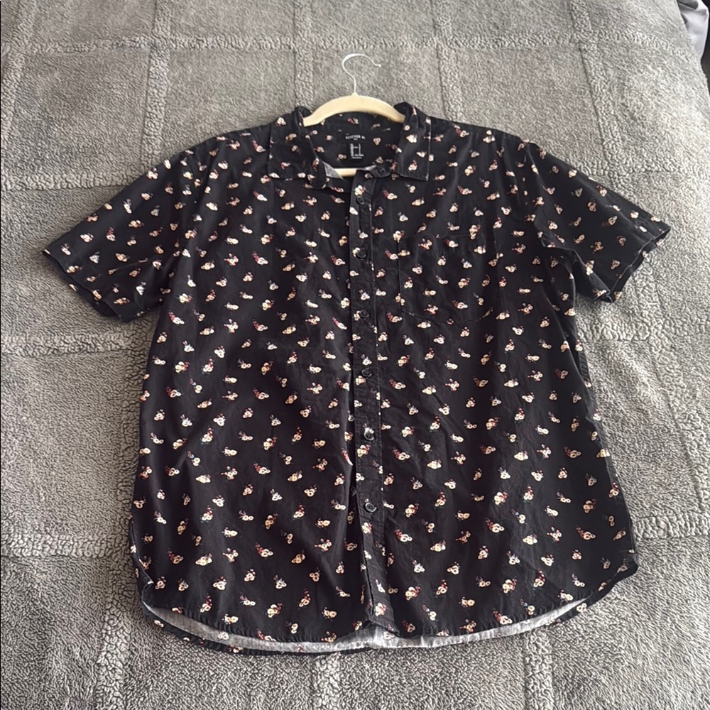 Forever 21 Black Casual Button Down Shirt
